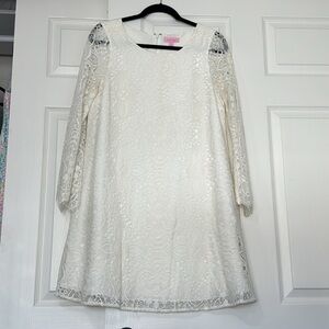 While lace long sleeve Lilly Pulitzer Dress